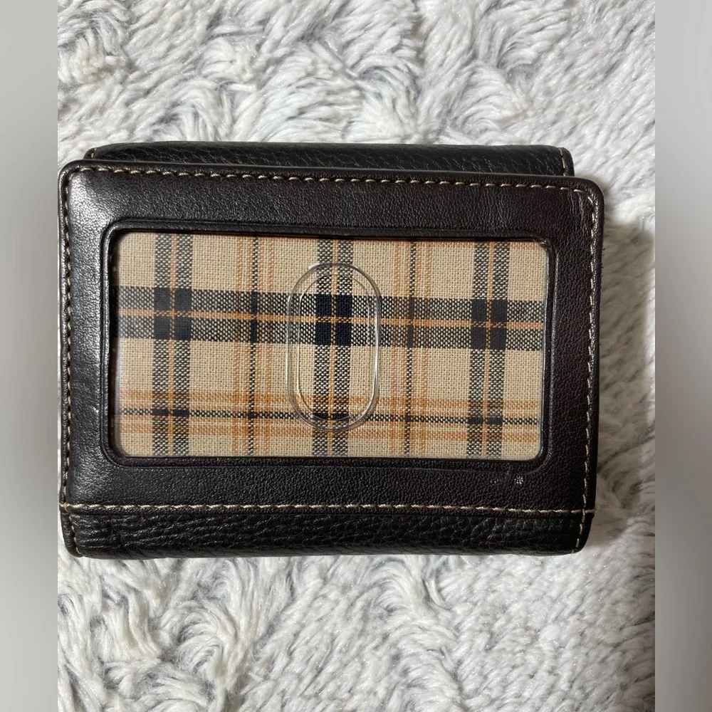 LEVENGER men’s dark brown leather bifold wallet